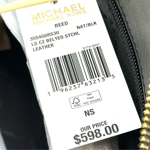 Michael Kors Large Reed Satchel Crossbody Bag & Large Continental Wallet Black - Picture 14 of 15